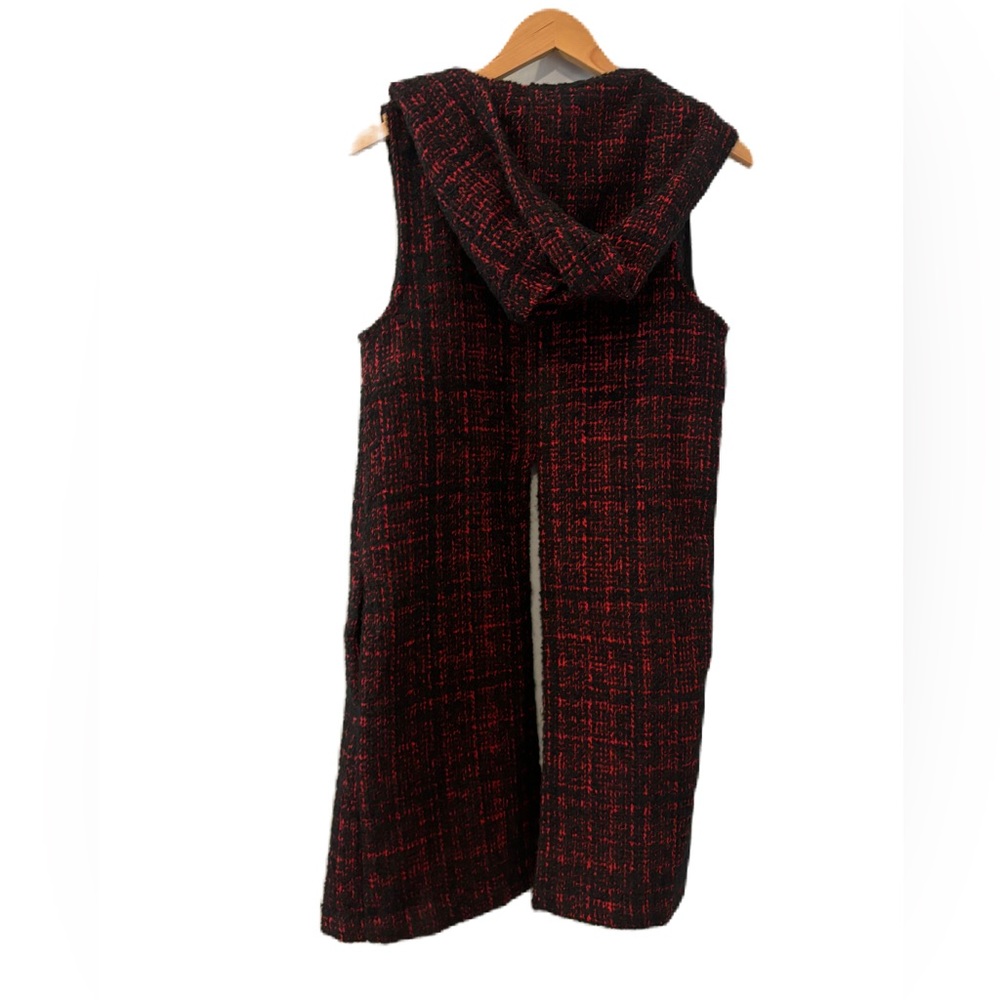 BCBGeneration Split Back Long Red & Black Hoodie … - image 5